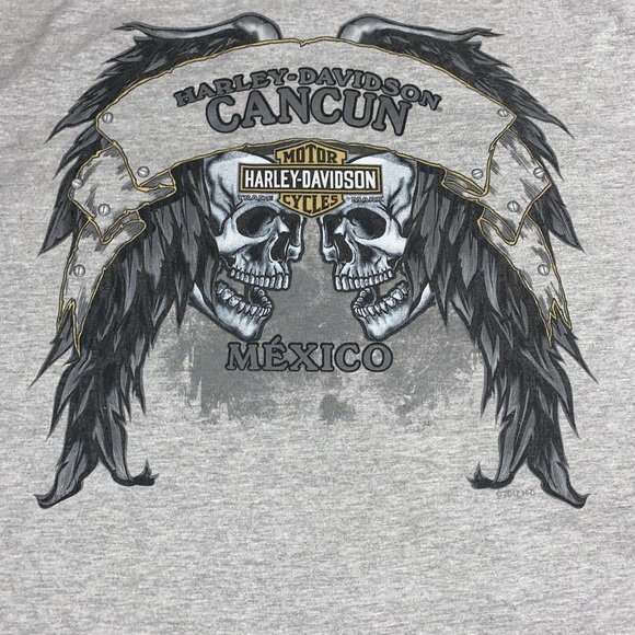 Harley Davidson Grey Cancun Pocket Tee - Picture 6 of 6